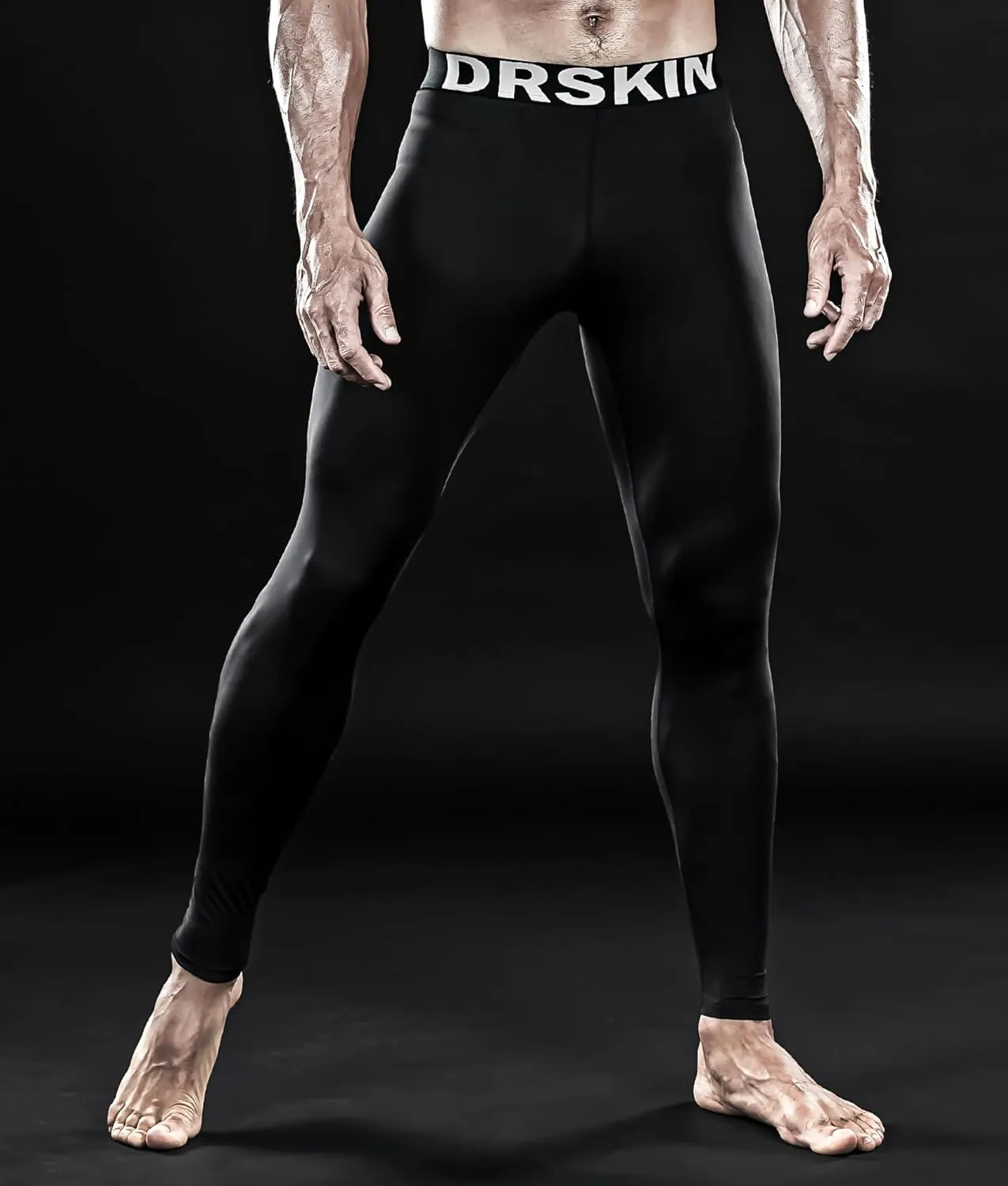 DRSKIN 5, 4, 3 or 1 Pack Men’s Compression Pants Tights Leggings Sports Baselayer Running Athletic Workout Active