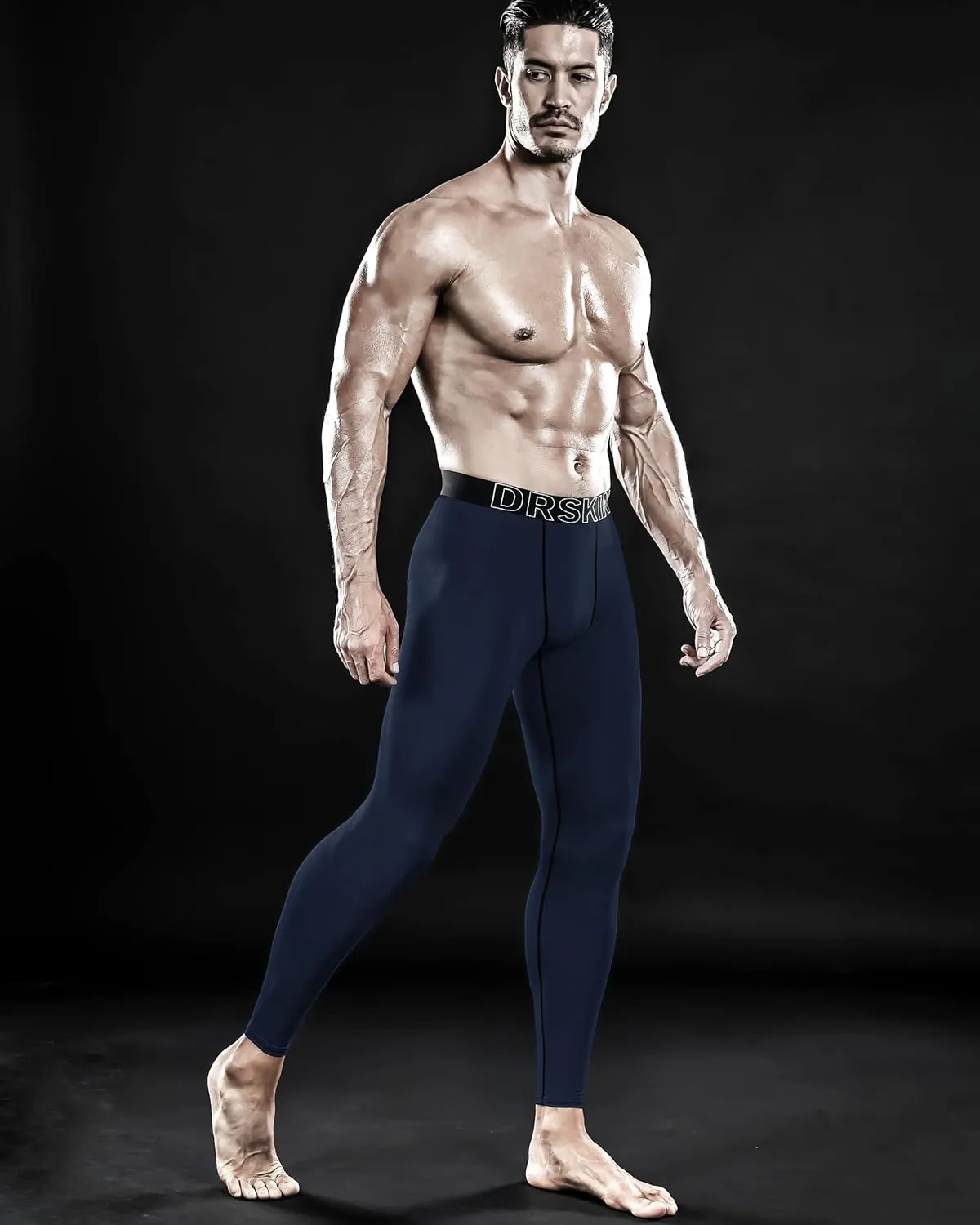 DRSKIN 5, 4, 3 or 1 Pack Men’s Compression Pants Tights Leggings Sports Baselayer Running Athletic Workout Active