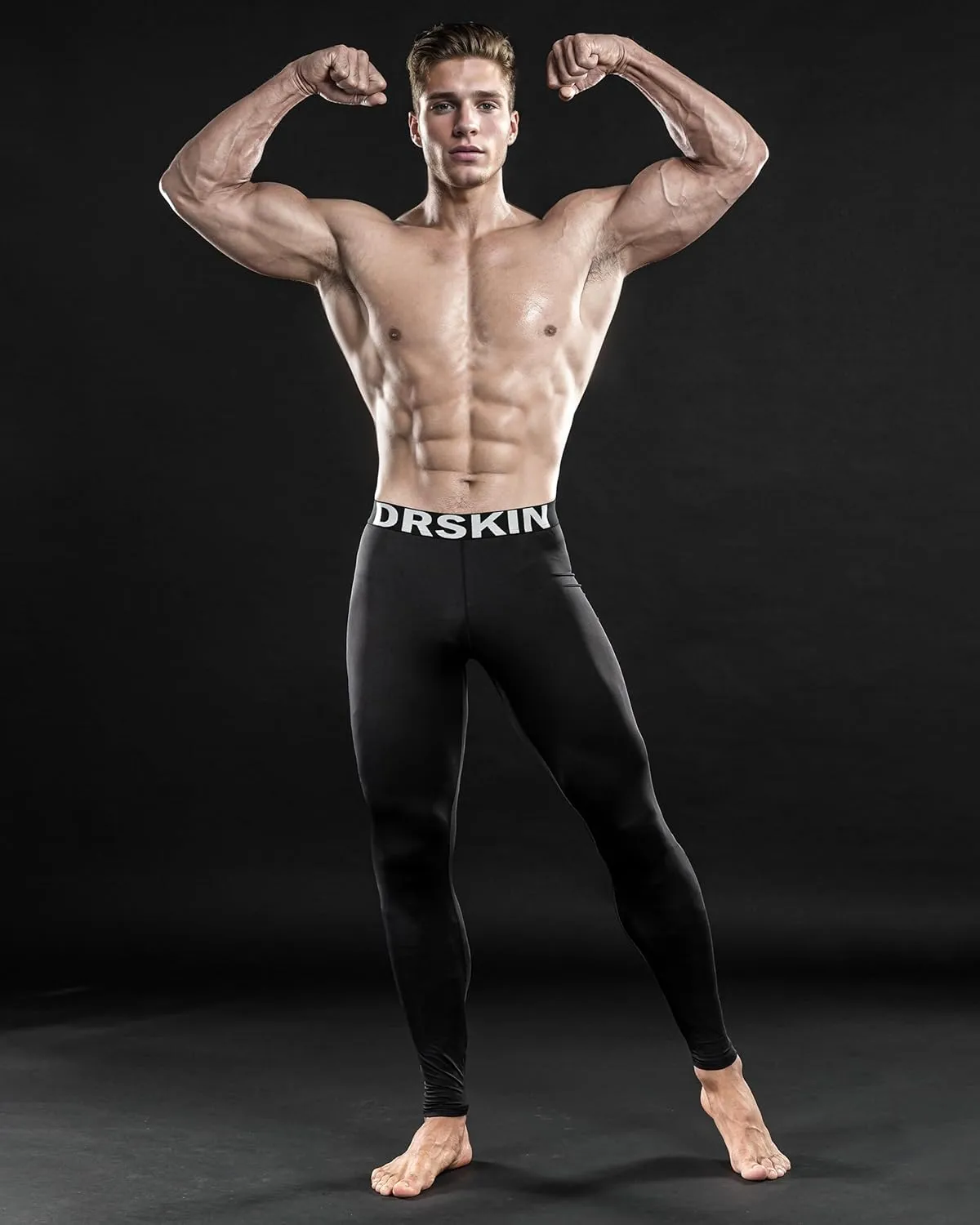 DRSKIN 5, 4, 3 or 1 Pack Men’s Compression Pants Tights Leggings Sports Baselayer Running Athletic Workout Active