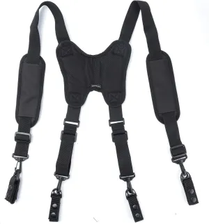 Duty Belt Suspenders Law Enforcement, Police Suspender for Duty Belt with Padded Adjustable and 4 Tool Belt Loops