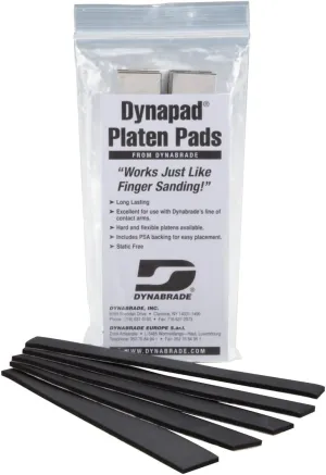 Dynabrade (11025) 1/2" W X 7" L DynaPad Contact Arm Soft Platen Pads | Compatible with Dynafile, Dynafile II & Dynafile III | 3mm Thickness | 5 Pack