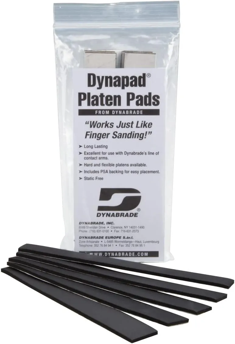 Dynabrade (11025) 1/2" W X 7" L DynaPad Contact Arm Soft Platen Pads | Compatible with Dynafile, Dynafile II & Dynafile III | 3mm Thickness | 5 Pack