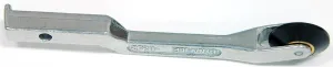 Dynabrade (11232) Contact Arm Assembly | 1" Diameter x 3/8" Wide, Tapered Rubber Wheel, with no Platen | For 1/8" (3 mm) or 1/4" (6 mm) Wide x 24" (610 mm) Long Belts