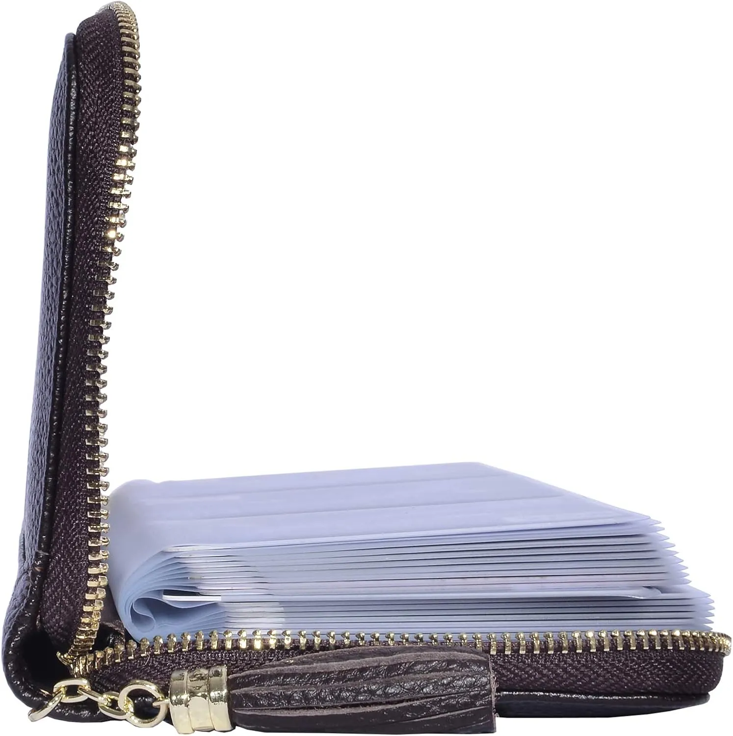Easyoulife Credit Card Holder Wallet Womens Zipper Leather Case Purse RFID Blocking