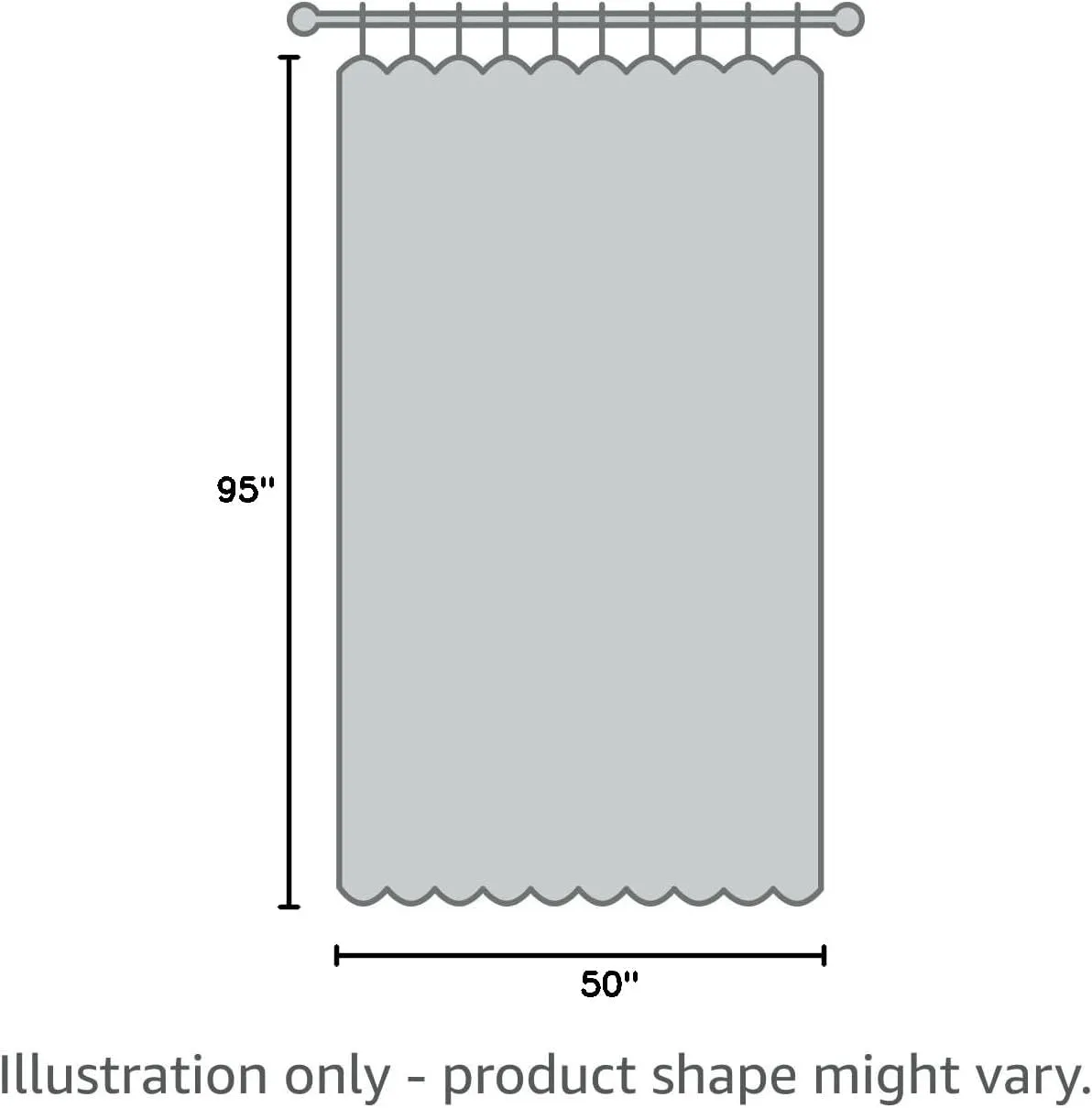 ECLIPSE Bradley Modern 100% Blackout Thermal Rod Pocket Curtain for Bedroom, Living Room, or Theater (1 Panel), 50 in x 95 in, Stone Blue