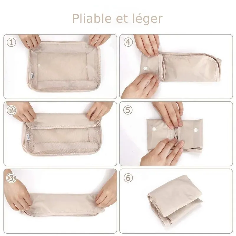 “Effortless Travel: The Premium Twill and Mesh Luggage Organizer Set for Streamlined Packing and Optimal Organization”