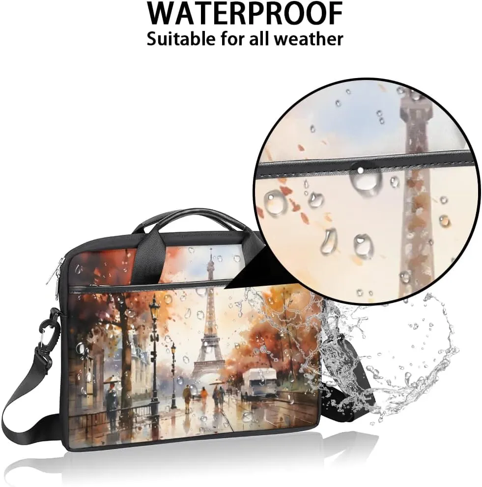 Eiffel Tower Spring Flowers 15 Inch Laptop Bag Laptop Shoulder Bag Computer Cases for Laptops or Tablets