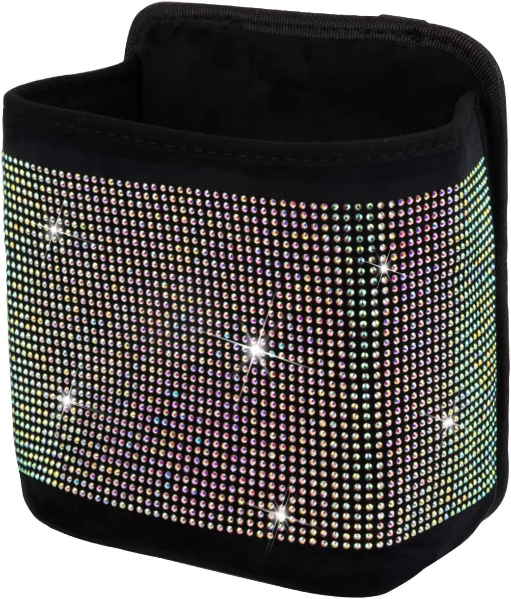 eing Car Seat Organizer Premium Seat Back/Front Seat Travel Caddy Bag, Bling Crystal Car Front Seat Organizer, Pratical Car Garbage Pocket Bin, Diamond Car Accessory (1 - Pack,Multicolor)