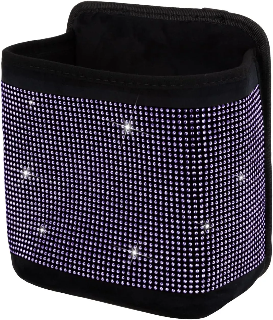 eing Car Seat Organizer Premium Seat Back/Front Seat Travel Caddy Bag, Bling Crystal Car Front Seat Organizer, Pratical Car Garbage Pocket Bin, Diamond Car Accessory (1 - Pack,Purple)