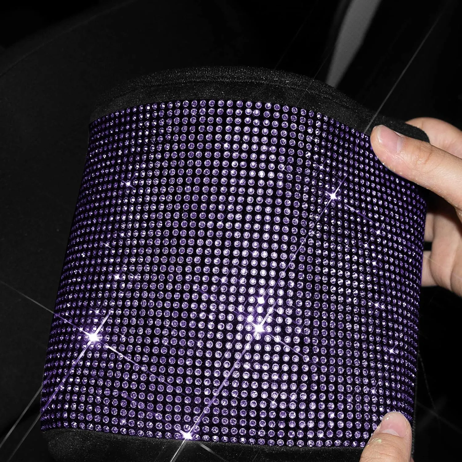 eing Car Seat Organizer Premium Seat Back/Front Seat Travel Caddy Bag, Bling Crystal Car Front Seat Organizer, Pratical Car Garbage Pocket Bin, Diamond Car Accessory (1 - Pack,Purple)