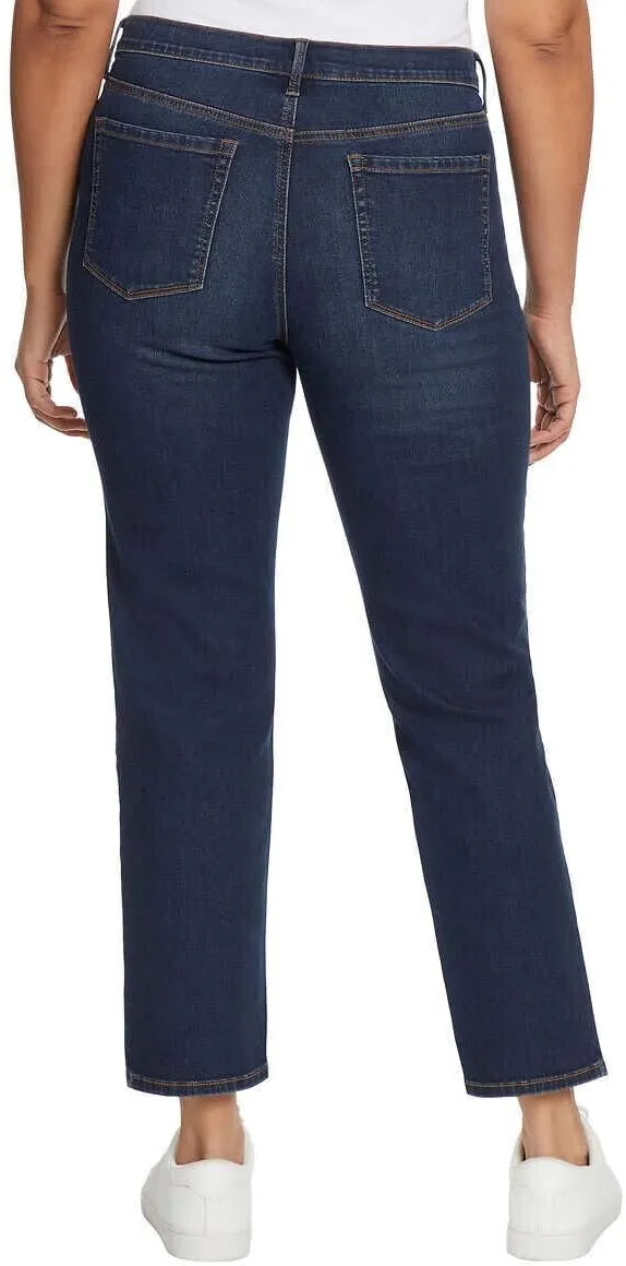 Ella Moss Women's Mid Rise Slim Straight Ankle Jeans