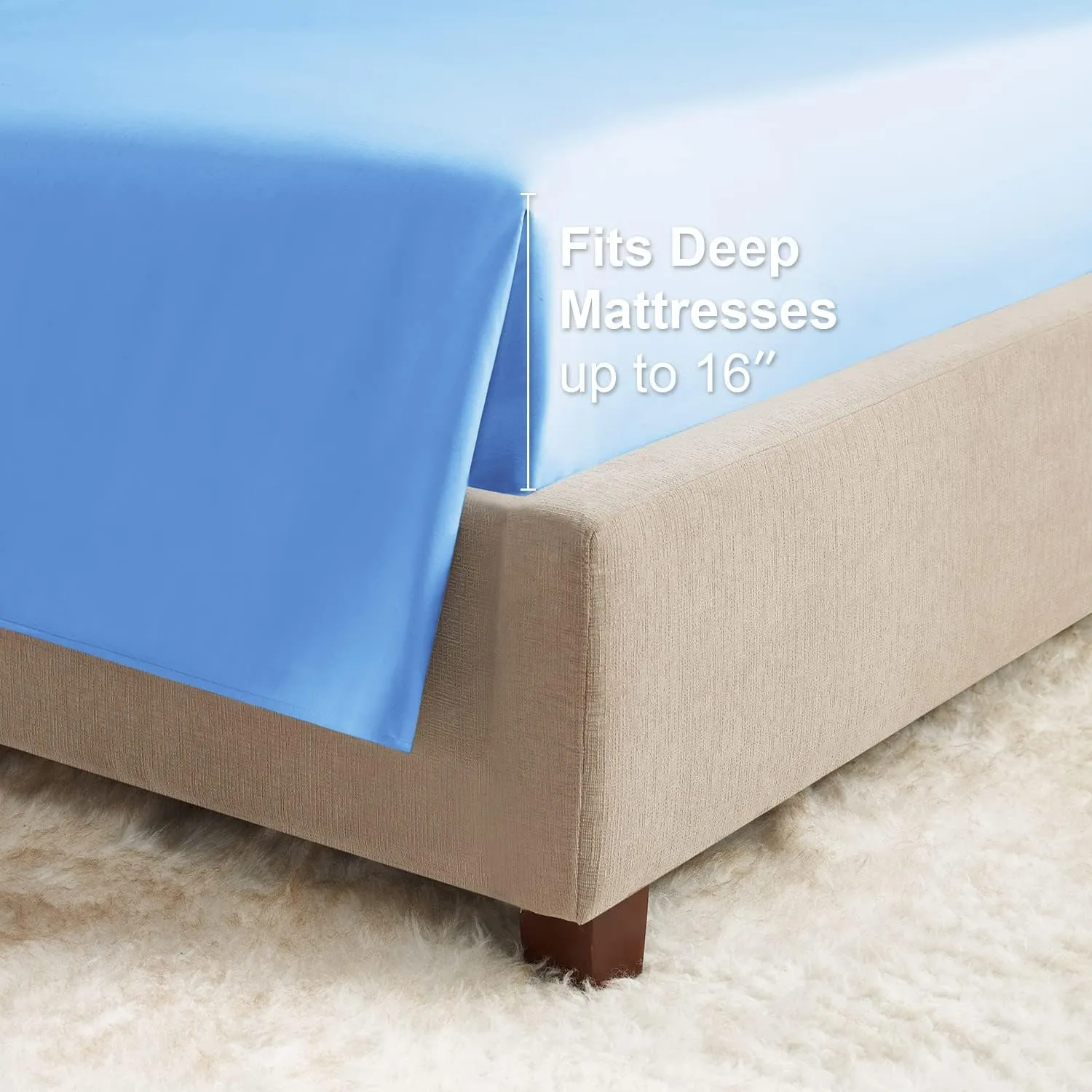 Empyrean Twin XL Sheets Set - 110 GSM 4 Piece Bed Sheets for Twin XL Size Bed, Hotel Luxury Sheets, Soft Bedding Sheets & Pillowcases - Calm Blue