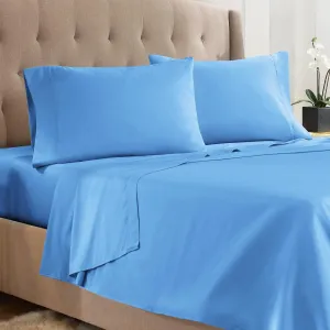 Empyrean Twin XL Sheets Set - 110 GSM 4 Piece Bed Sheets for Twin XL Size Bed, Hotel Luxury Sheets, Soft Bedding Sheets & Pillowcases - Calm Blue