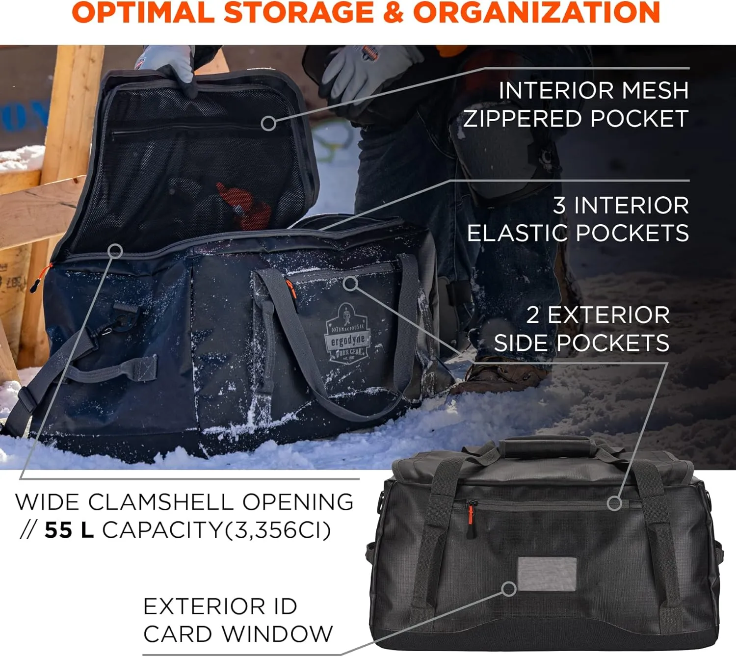 Ergodyne Water-Resistant Duffel Bag