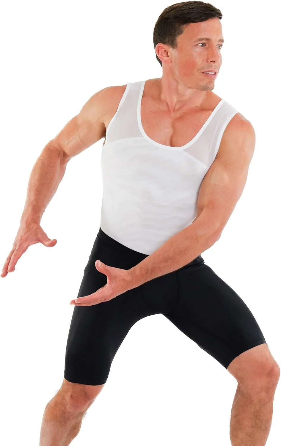 Esteem Apparel Original Men's Chest Compression Shirt to Hide Gynecomastia Moobs Shapewear