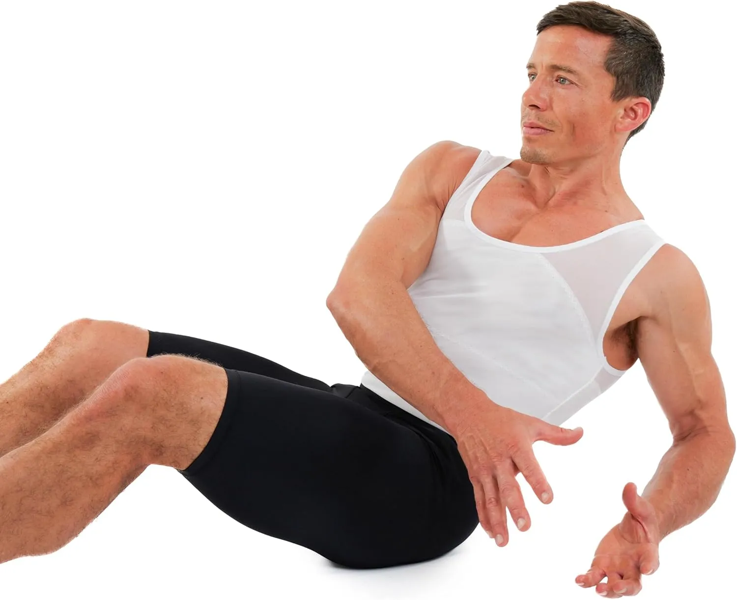 Esteem Apparel Original Men's Chest Compression Shirt to Hide Gynecomastia Moobs Shapewear