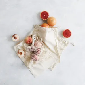 Ever Eco Organic Cotton Mixed Set Produce Bags - 4 Pack