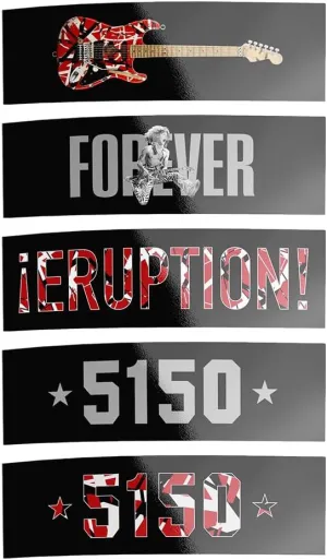 EVH Bumper Sticker Set - Eddie Forever, 5150, Eruption 5-Stickers