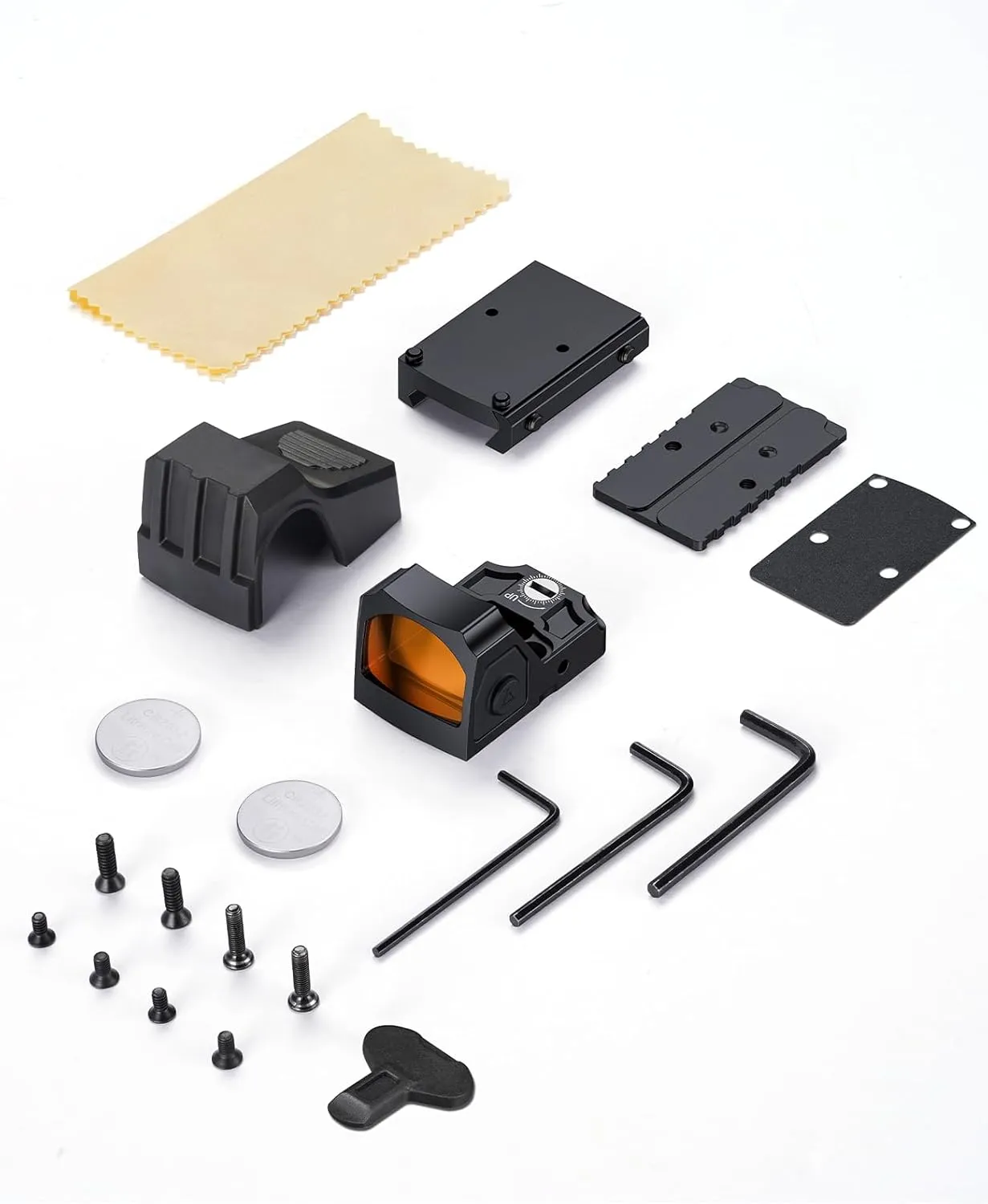 EZshoot Full Sized Red/Green Dot Motion Awake Optic for Pistols, 2MOA Dot, 12 Brightness Adjustment Red/Green Dot Scope, Suitable for RMR, Open Reflex Optics with Adapter Plate for MOS and Picatinny.