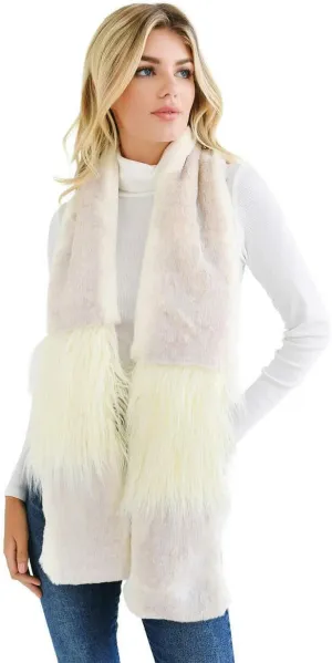 Fabulous-Furs Donna Salyers Iced Mink Faux Fur In the Mix Scarf