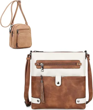 FADEON Crossbody Purse for Women Multi Pockets Cross Body Bag and Small Crossbody Bag for Women Phone Purse