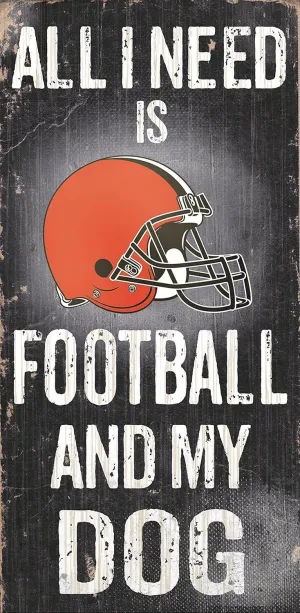 Fan Creations N0640 Cleveland Browns Football and My Dog Sign
