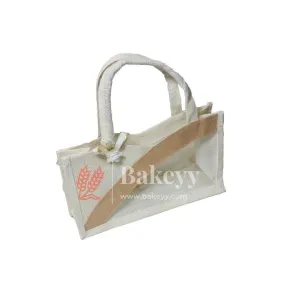 Fancy Jute Bag With Handle | Printed Potli Jute Bag | Window Jute Bag | Gift Return Gifts Bags |
