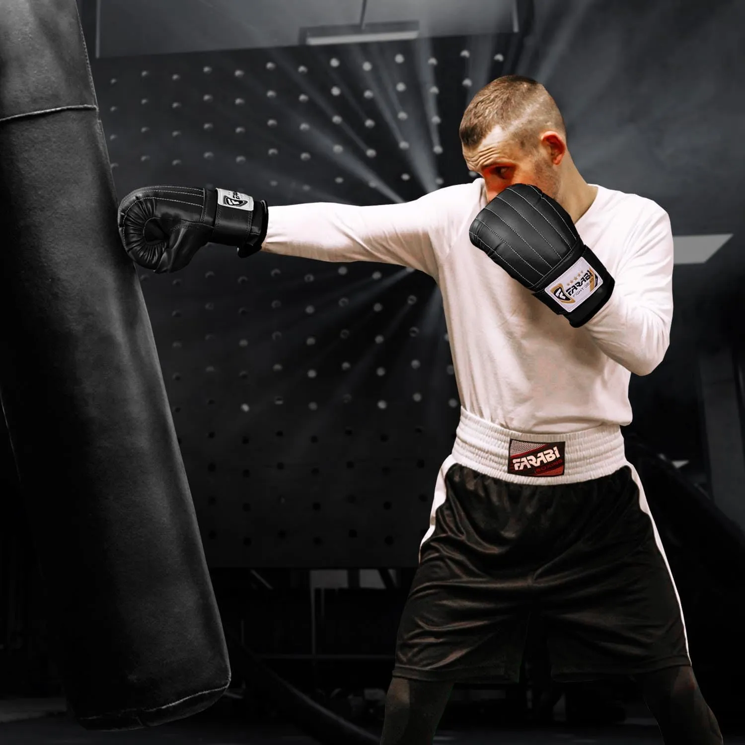 Farabi Sports Punching Bag Gloves - Heavy Bag Gloves for Men and Women Boxing Bag Gloves - Bag Mitts for Sparring, Boxing, MMA, Muay Thai, Kickboxing, Focus Pads and Punching Bag
