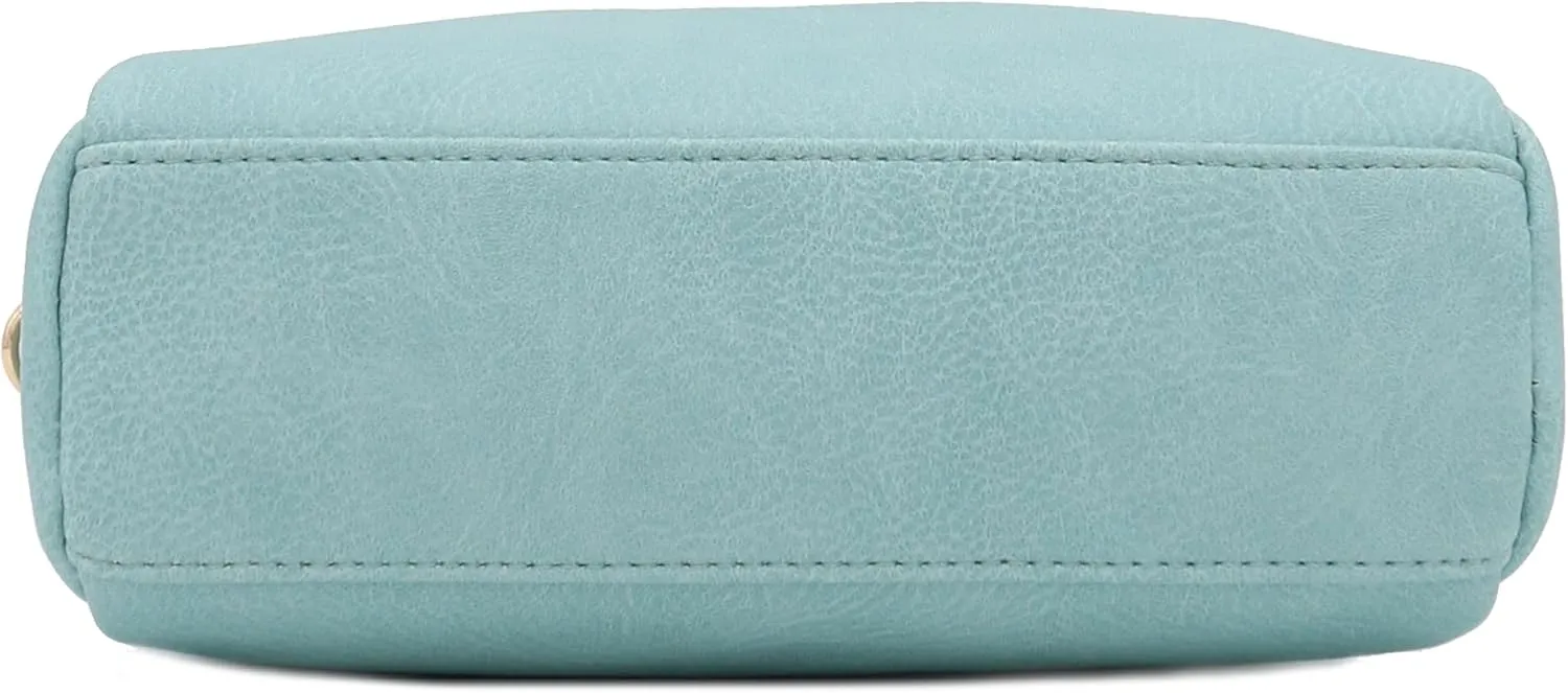 FashionPuzzle Triple Zip Small Crossbody Bag