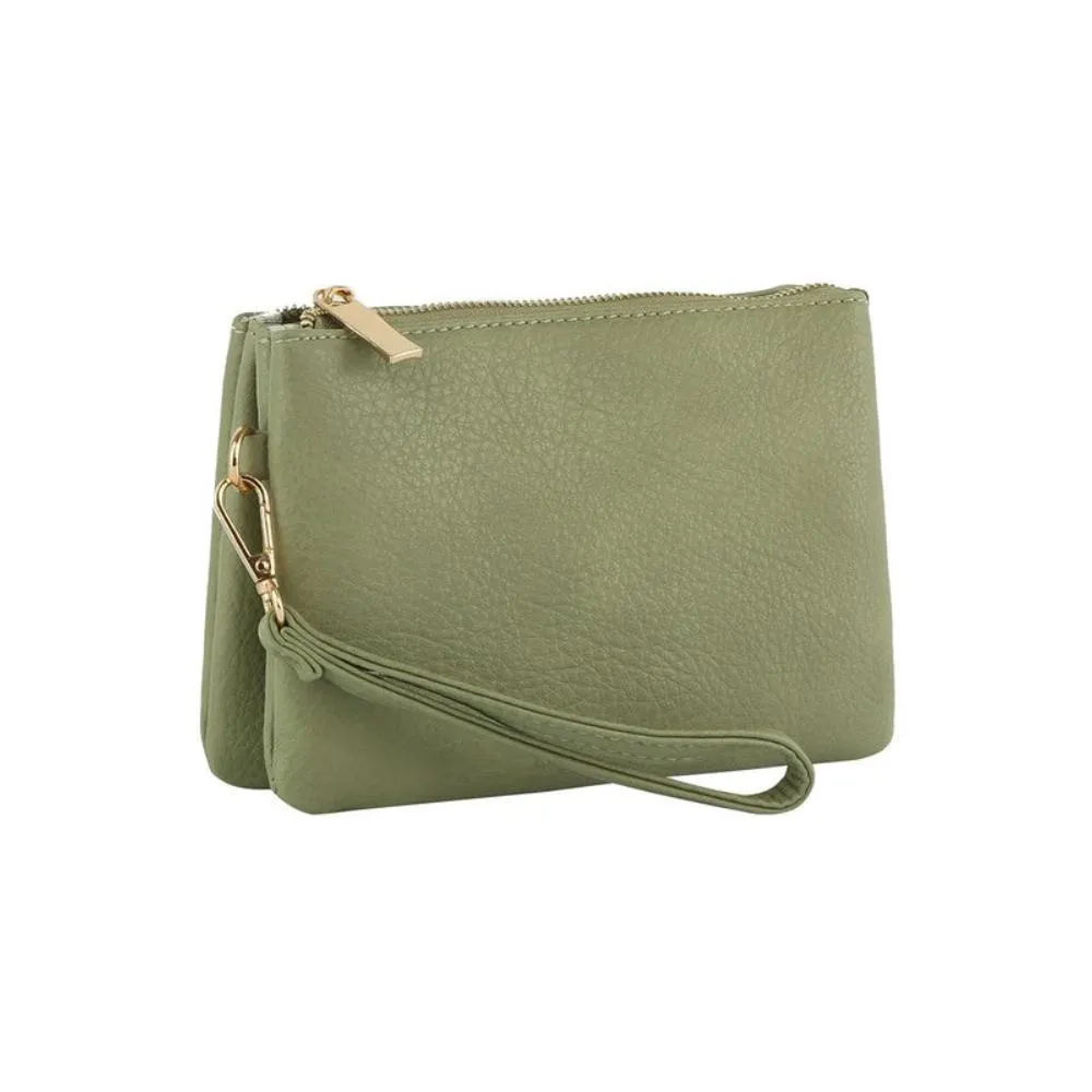 FASHNZFAB Convertible Clutch Crossbody Bag Wristlet