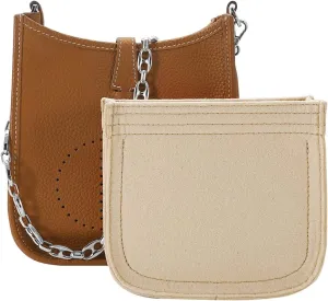 Felt Organizer Suitable for H Evelyne 16 Bag, Premium Purse Felt Insert (E16, Beige)