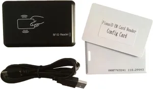 FissaiD RFID Reader, 125Khz EM4100 USB RFID Card Reader, Configurable Output Card Number