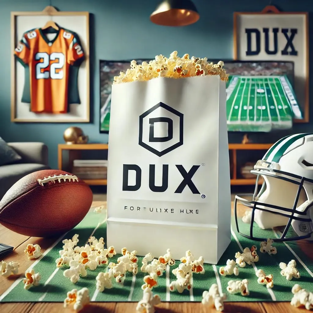 Flexicore Packaging Custom Printed White SOS Popcorn Paper Bags(10 to 1,000 QTY) (White, 4.5"x2.5"x8.25")