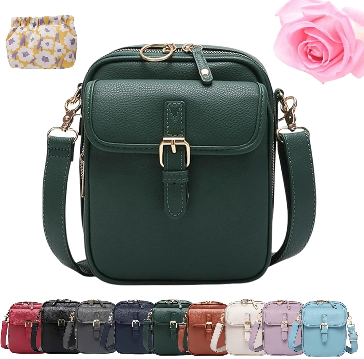 Forcipower 07 Crossbody Bag, Forcipower 07 Purse, Vintage Leather Anti Theft Shoulder Bag with 10 Card Slots