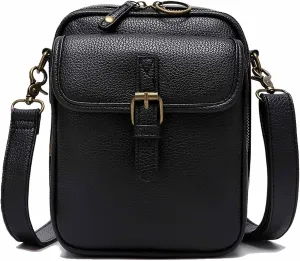 Forcipower Crossbody Bag, Anti Theft, Vintage Leather, Large Capacity, with Two Compartments and 10 Card Slots for Women