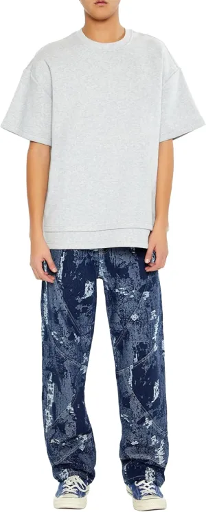 Forever 21 Men's Jacquard Abstract Mid-Rise Jeans