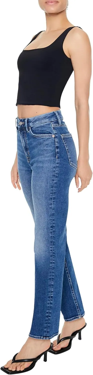 Forever 21 Women's Curvy High-Rise Straight Jeans
