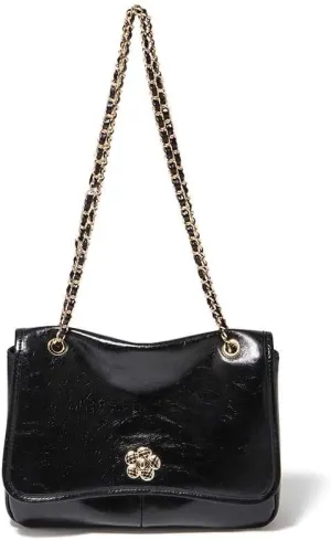 FOXLOVER Medium Size Split Leather Shoulder Purse and Handbag for Women Classic Lady Tote Bag