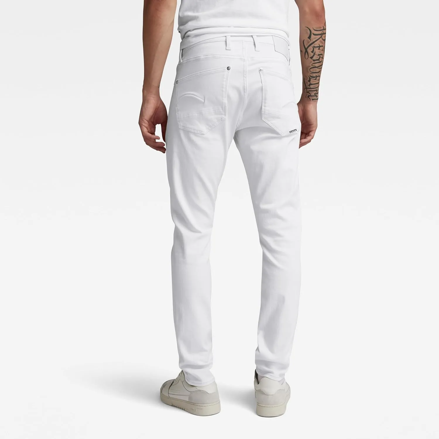 G-STAR RAW Men's Revend Super Slim Fit Jean in Slander Black Superstretch Aged