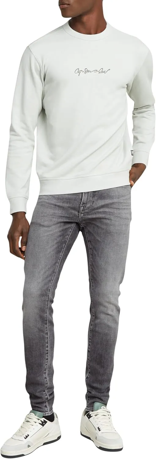G-STAR RAW Men's Revend Super Slim Fit Jean in Slander Black Superstretch Aged