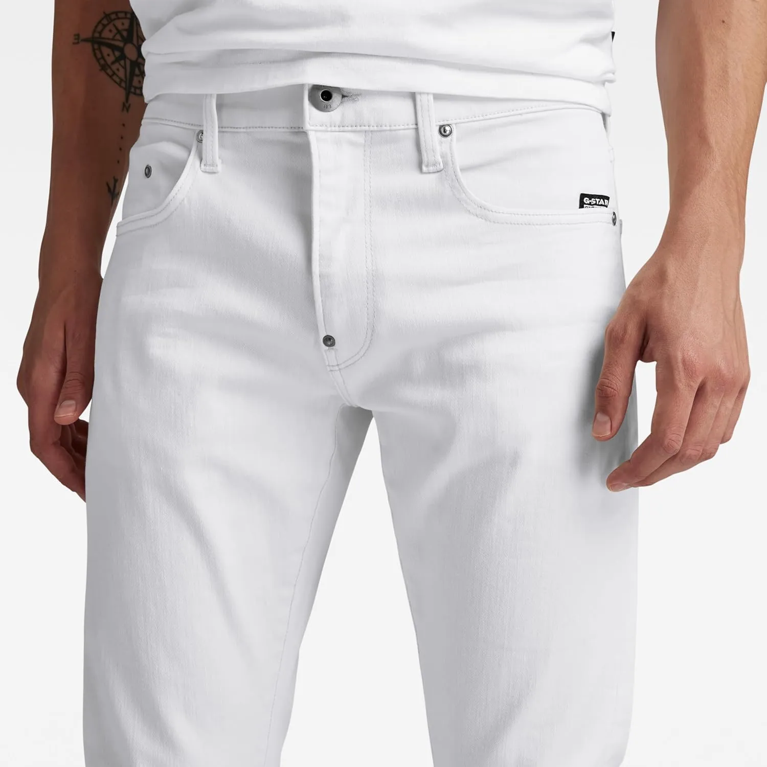 G-STAR RAW Men's Revend Super Slim Fit Jean in Slander Black Superstretch Aged
