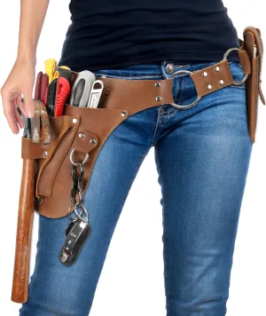 Garden Tool Belt for Women & Men - Premium Handmade Full Grain Genuine Leather Bag for Gardener, Farmer, Electrician, Carpenter - Waist Pouch for Construction