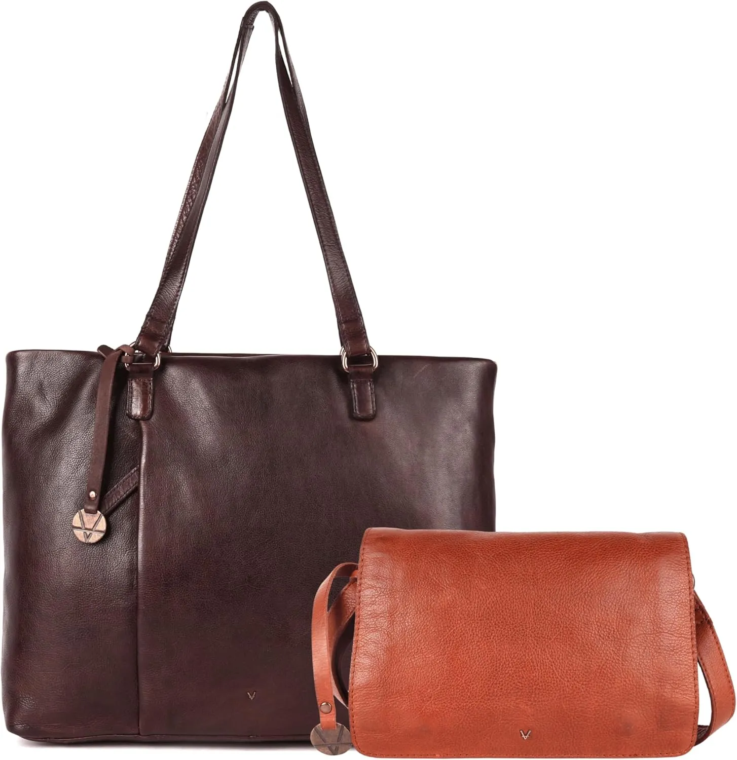 Genuine Italian Leather Bag Collection - Tote, Crossbody, and Satchel Purses - Ladies' Shoulder Bags with Top Handle & Adjustable Strap - Stylish and Versatile for Casual or Office Use