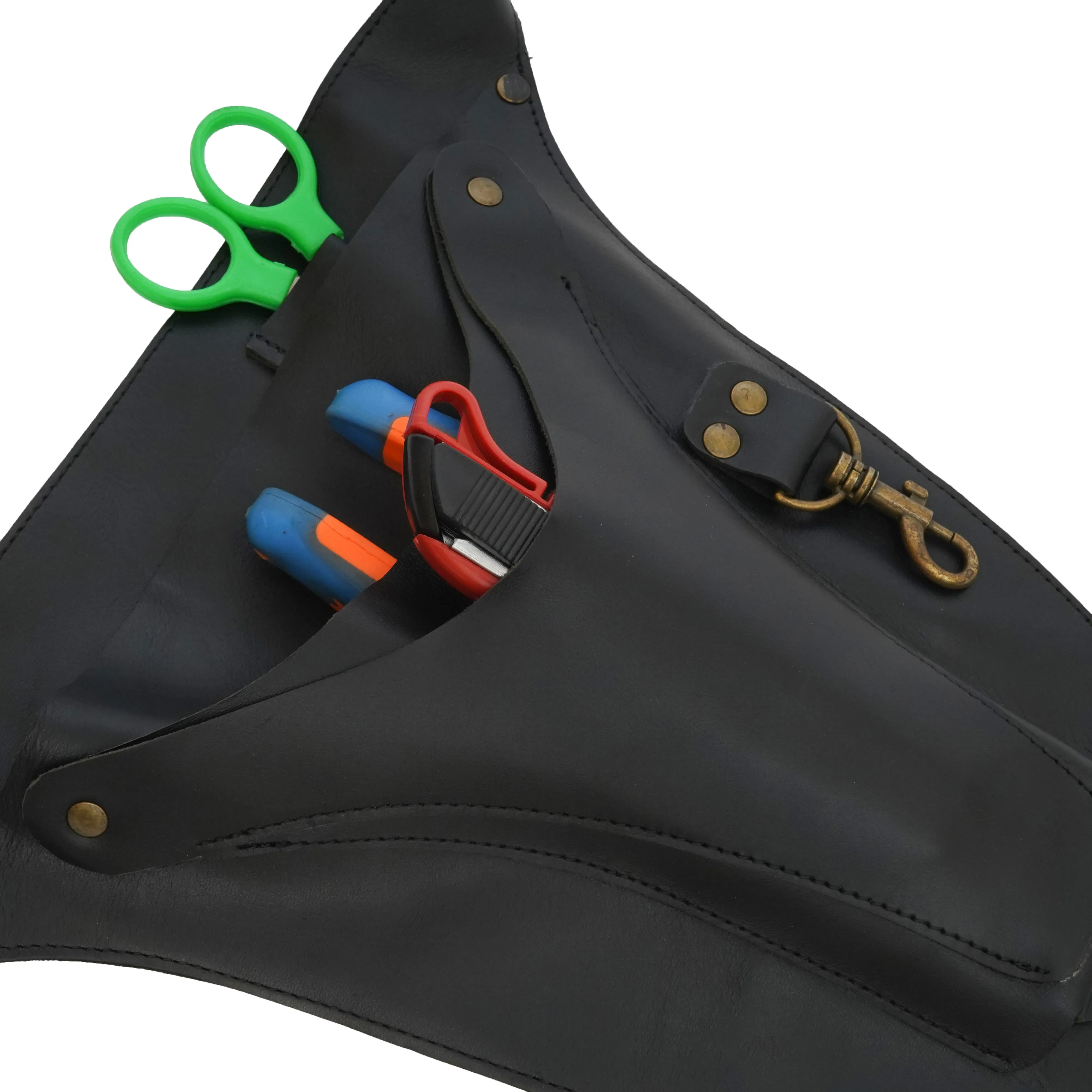 Genuine Leather Gardening Belt With Adjustable Strap