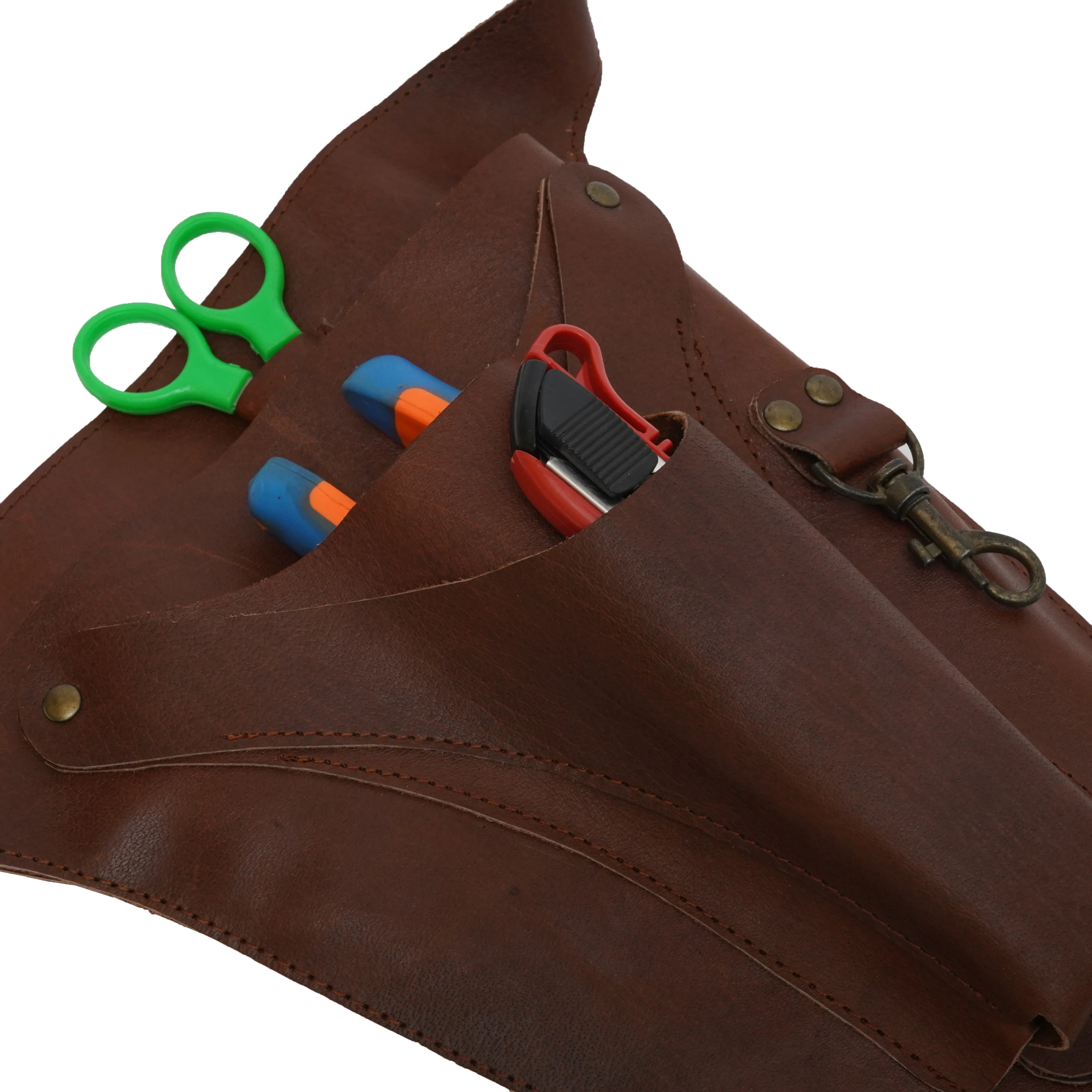 Genuine Leather Gardening Belt With Adjustable Strap