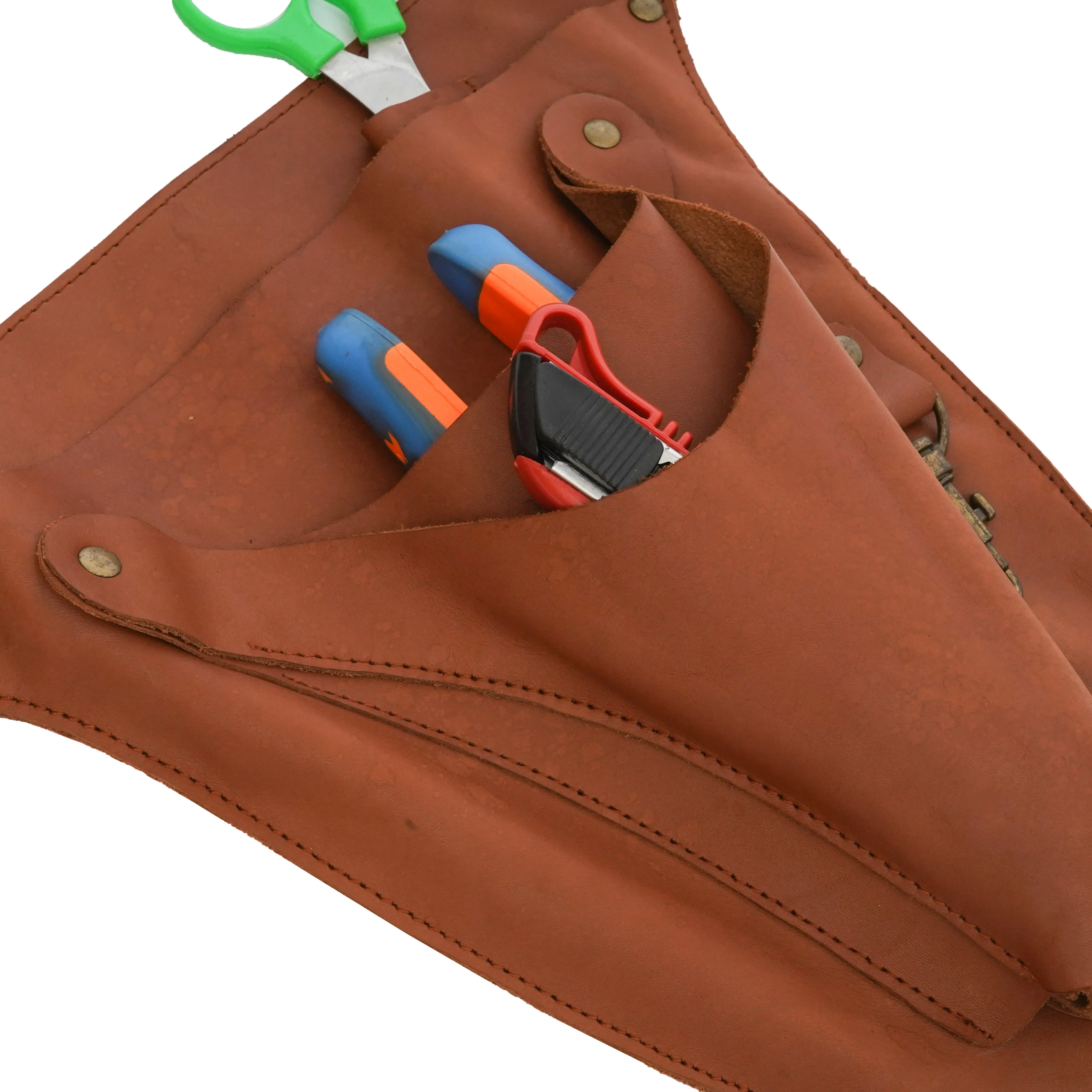 Genuine Leather Gardening Belt With Adjustable Strap