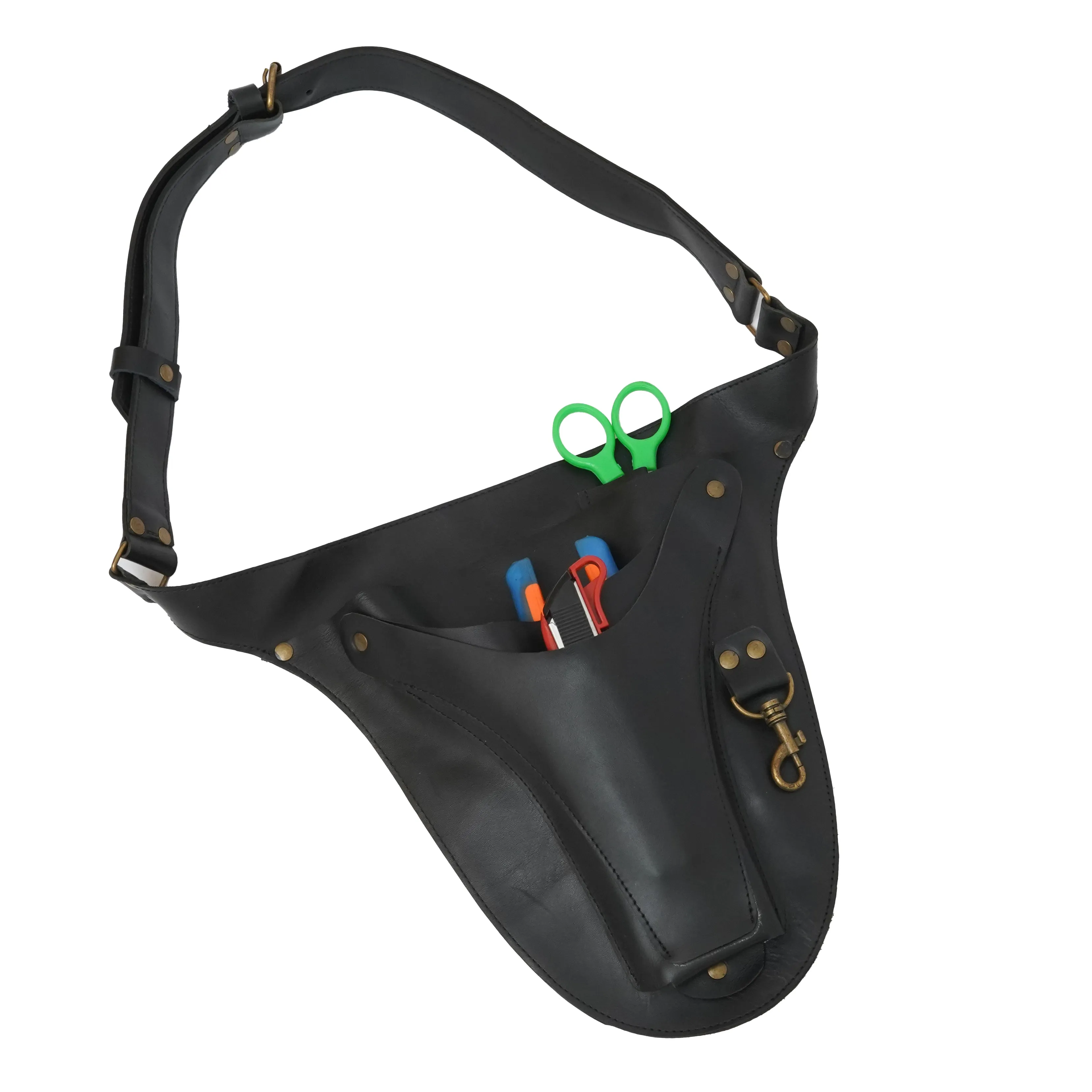 Genuine Leather Gardening Belt With Adjustable Strap