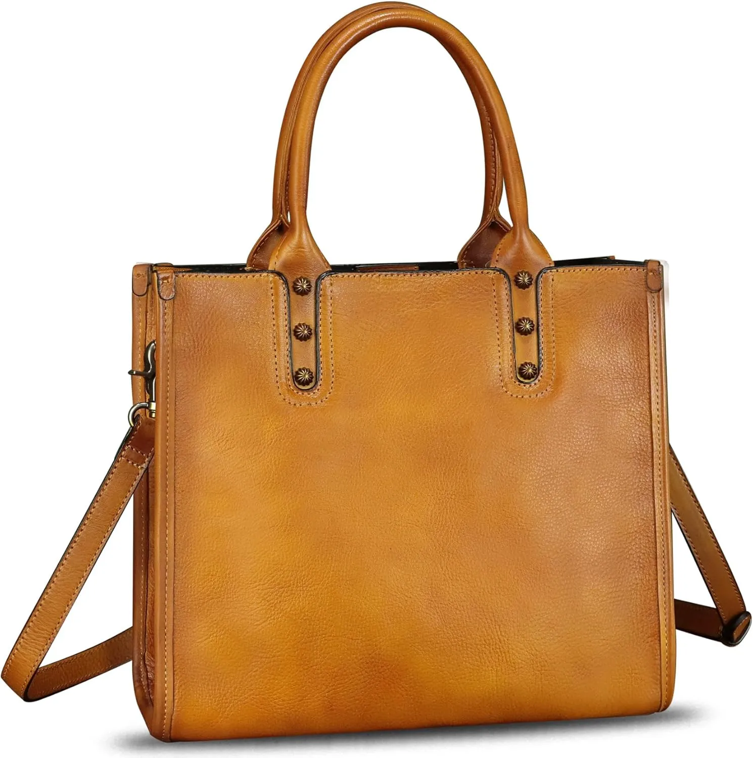 Genuine Leather Purses and Handbags for Women Tote Bag Vintage Crossbody Shoulder Bag Top Handle Bag Satchel