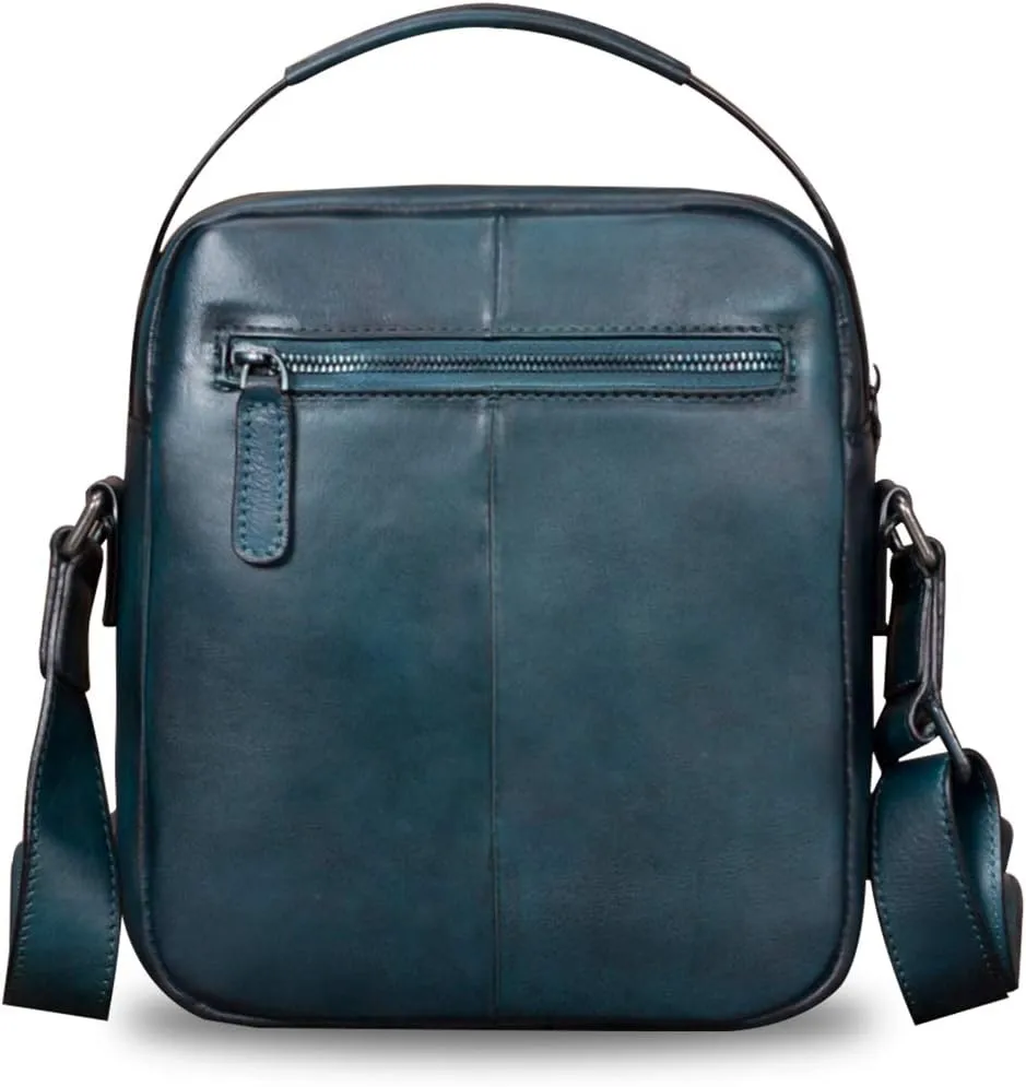Genuine Leather Purses and Shoulder Bag for Men Vintage Real Leather Messenger Bag Handbag Crossbody Satchel Purse Strap