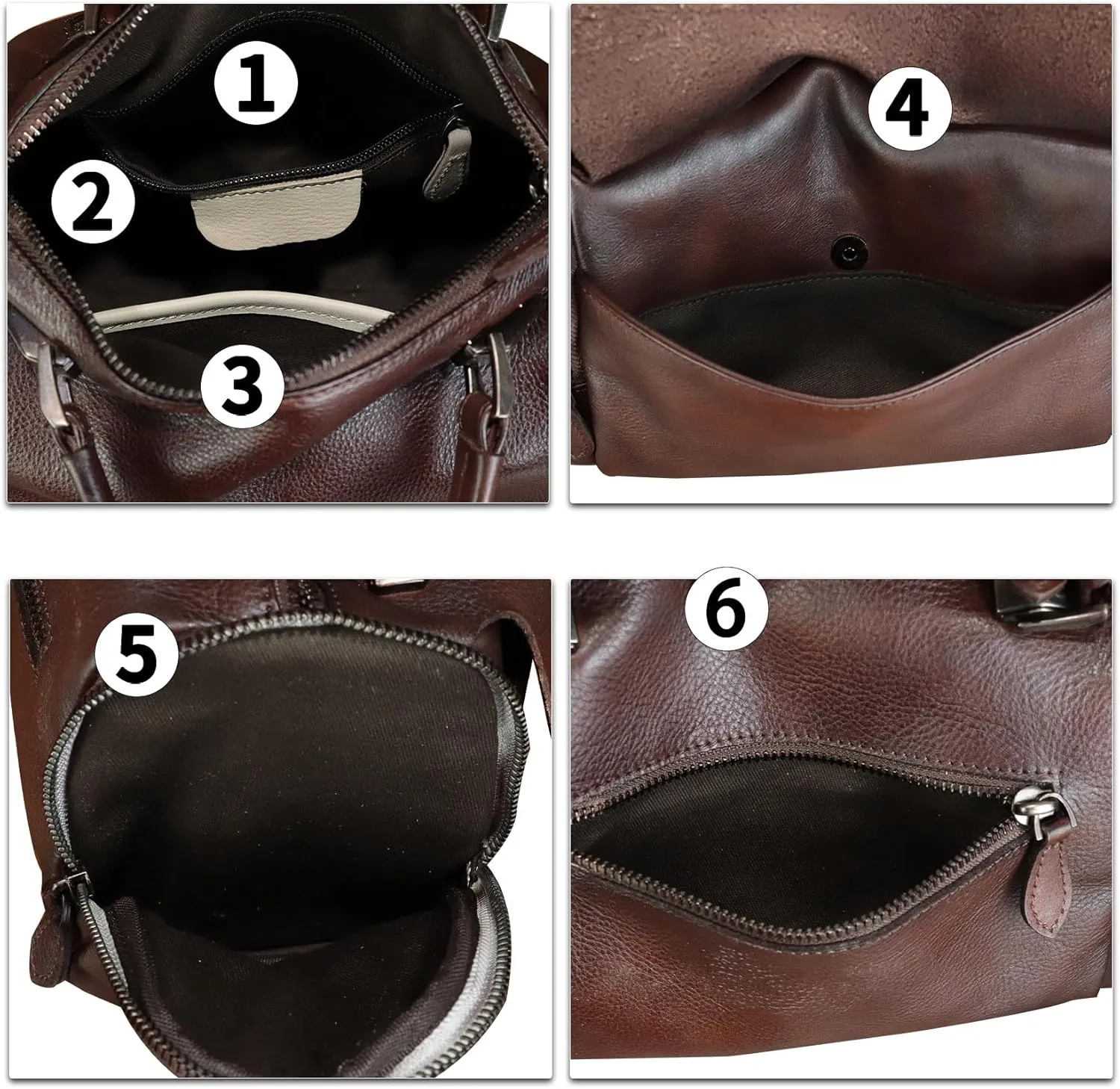 Genuine Leather Satchel for Women - Handbag with Top Handle and Shoulder Strap - Crossbody Bag - Handmade Purses